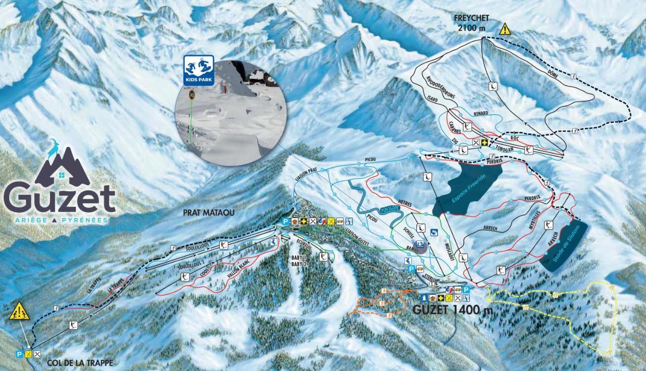 Pleine Nature Pied Pistes Piscine Chauffee Ustou Екстериор снимка